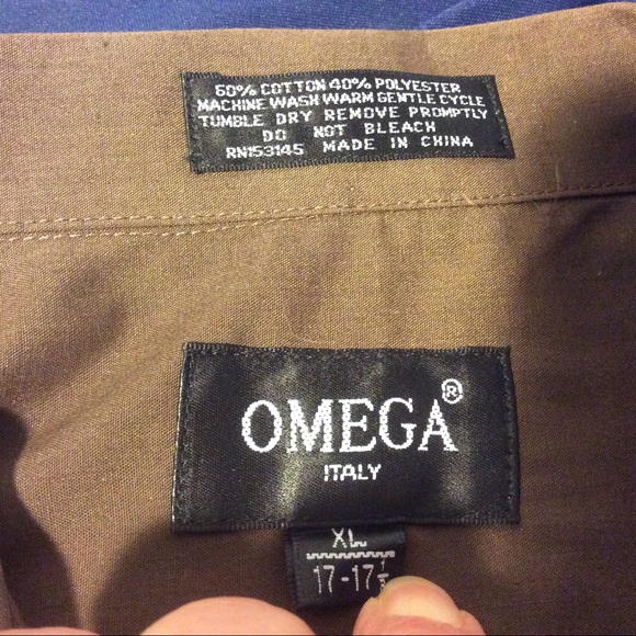 Omega Italy mens button down short Sleeve shirt size XL - Picture 7 of 8